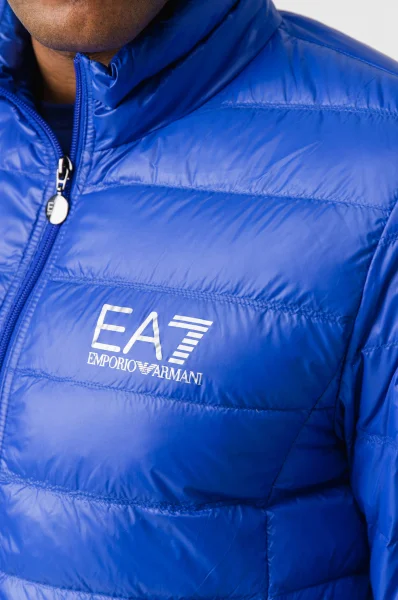 páperová bunda | regular fit EA7 	modrá	