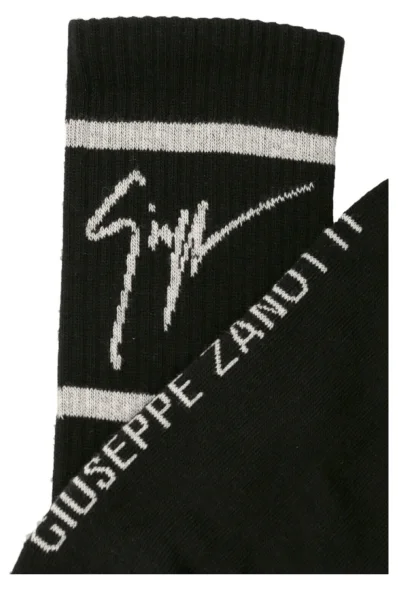 Ponožky LOT CALZINI LOGO JACQUARD Giuseppe Zanotti 	čierna	
