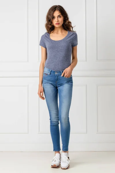 tričko original | regular fit Tommy Jeans 	sivá	