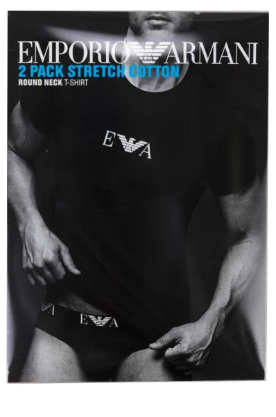 tričko 2-pack | regular fit Emporio Armani 	čierna	