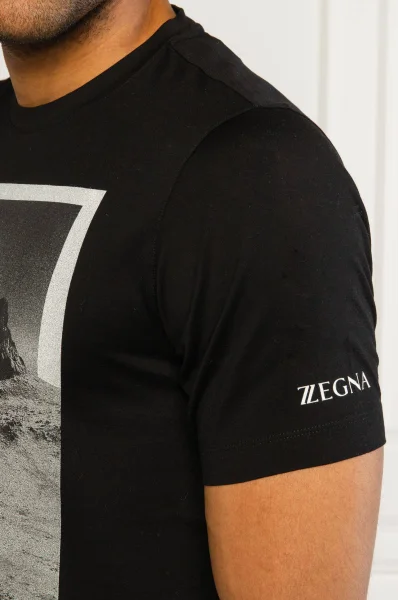 tričko | regular fit Z Zegna 	čierna	