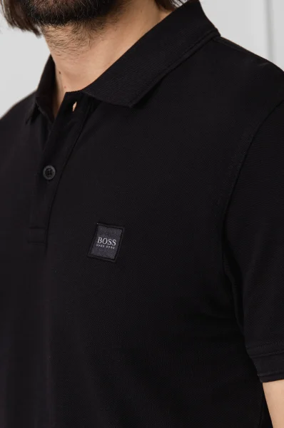 polo tričko prime | slim fit | pique BOSS ORANGE 	čierna	