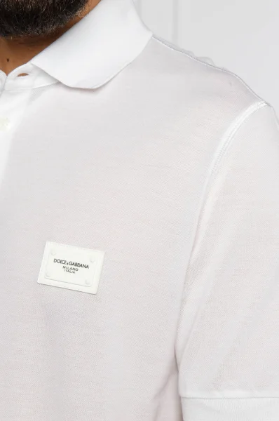 Polo tričko | Regular Fit Dolce & Gabbana 	biela	