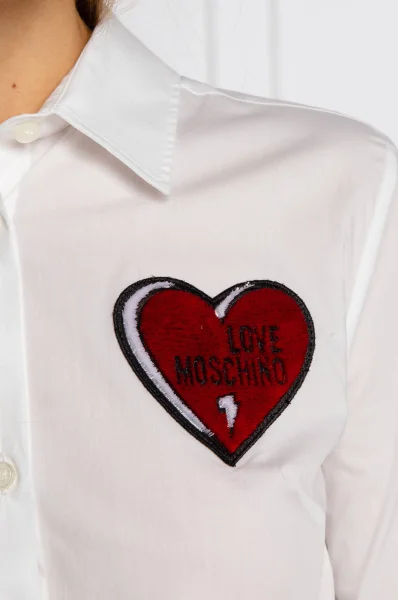 Košeľa | Regular Fit Love Moschino 	biela	