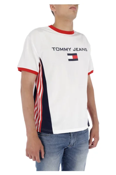 tričko 90s signature football | regular fit Tommy Jeans 	biela	