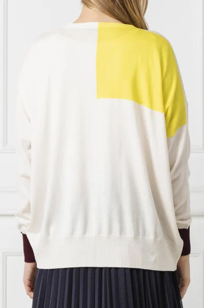 hodvábny sveter conca | regular fit MAX&Co. 	biela	