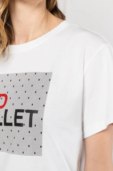 tričko + vak na chrbát | regular fit Red Valentino 	biela	