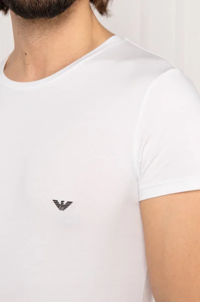 tričko | slim fit Emporio Armani 	biela	