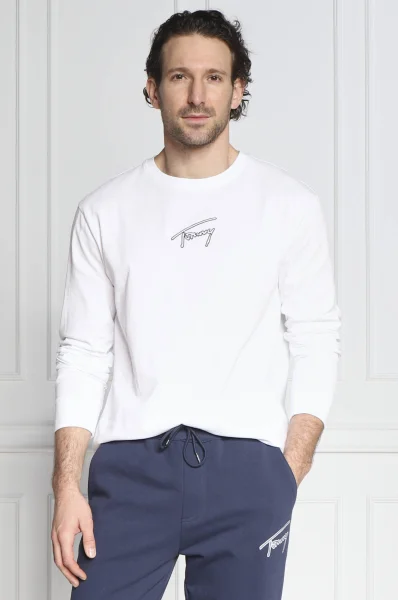 Longsleeve SIGNATURE | Relaxed fit Tommy Jeans 	biela	