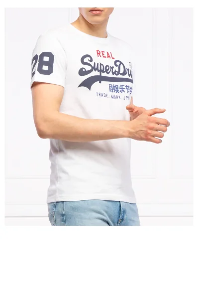 tričko vintage logo tri | slim fit Superdry 	biela	