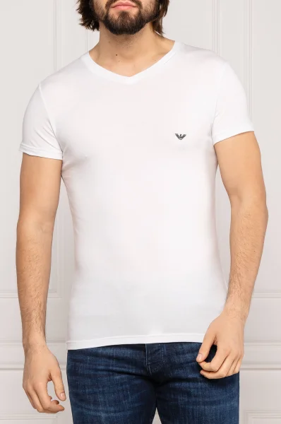 Tričko | Slim Fit Emporio Armani 	biela	