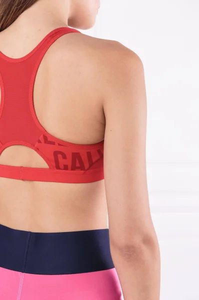 Obojstranný podprsenka racerback sb print Calvin Klein Performance 	červená	