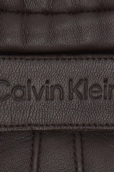 Kožené rukavice Calvin Klein 	grafitová	