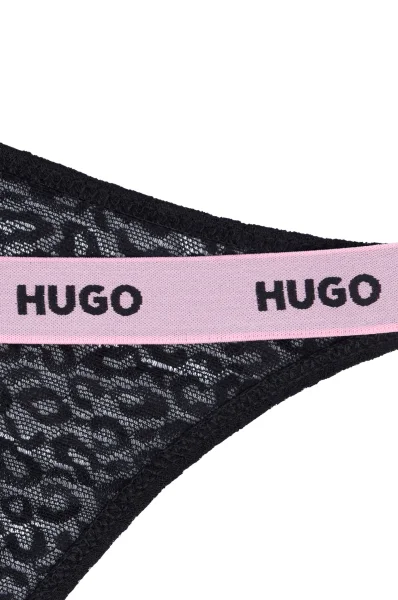 Čipkové tangá Hugo Bodywear 	čierna	