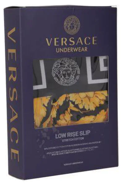 Slipy Versace 	čierna	