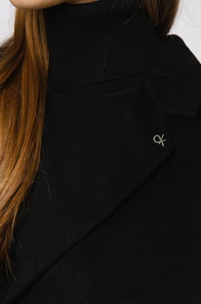 Vlnený kabát Calvin Klein 	čierna	