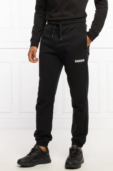 Teplákové nohavice M-BOX | Regular Fit Napapijri 	čierna	