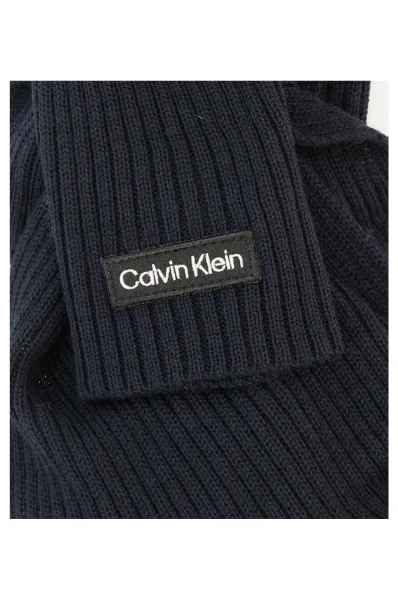 Šál | s prímesou vlny Calvin Klein 	tmavomodrá	