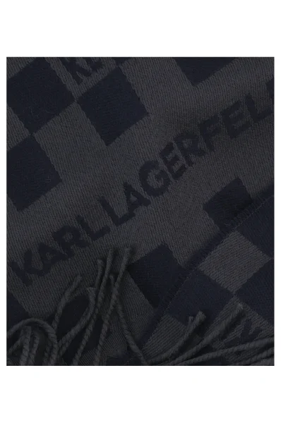 Vlnený šál Karl Lagerfeld 	tmavomodrá	