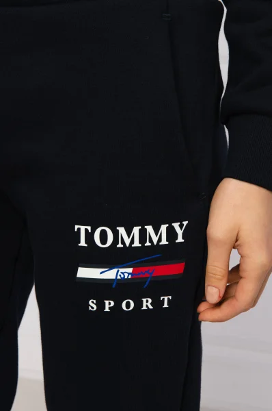 Teplákové nohavice GRAPHIC | Slim Fit Tommy Sport 	tmavomodrá	