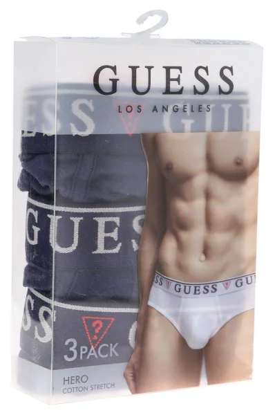 slipy 3-balenie hero | cotton stretch Guess Underwear 	tmavomodrá	
