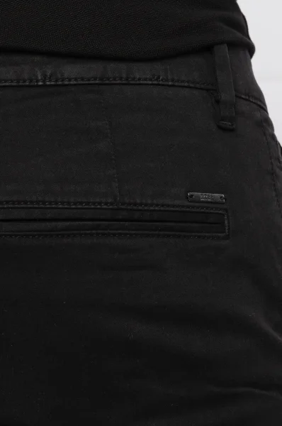 nohavice chino schino | slim fit BOSS ORANGE 	čierna	