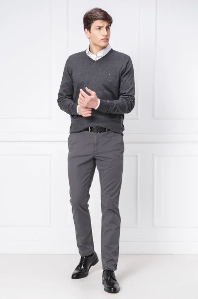 nohavice chino core denton | straight fit Tommy Hilfiger 	sivá	