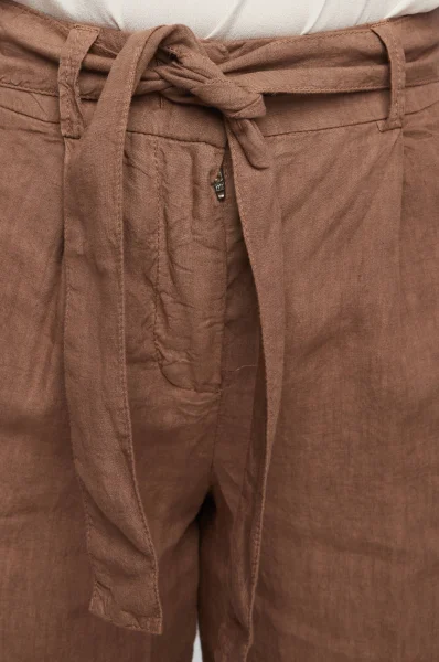 Ľanové šortky | Regular Fit Peserico 	hnedá	