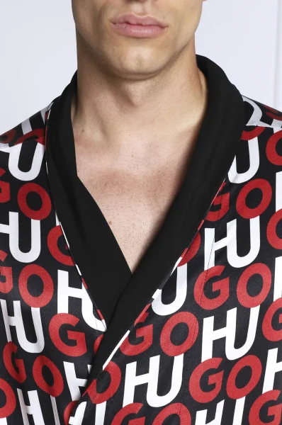 Župan Monogram Nightgown | Relaxed fit Hugo Bodywear 	čierna	