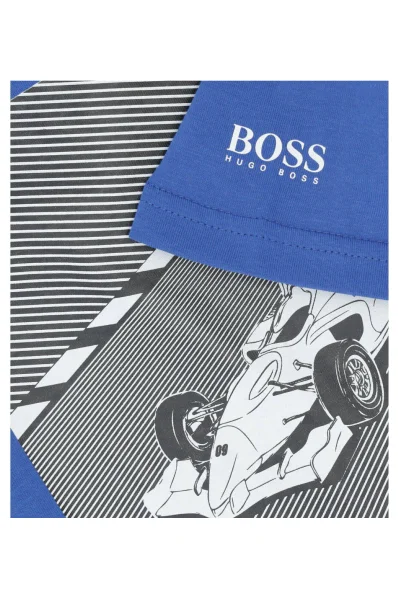 tričko | regular fit BOSS Kidswear 	modrá	