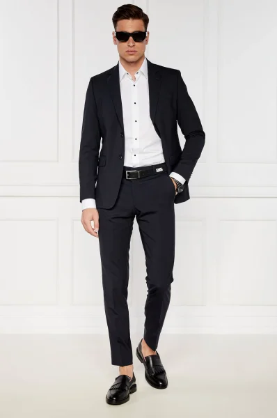 Vlnené nohavice | Slim Fit Karl Lagerfeld 	tmavomodrá	