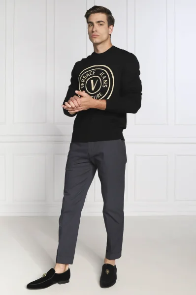 Vlnený sveter | Slim Fit Versace Jeans Couture 	čierna	
