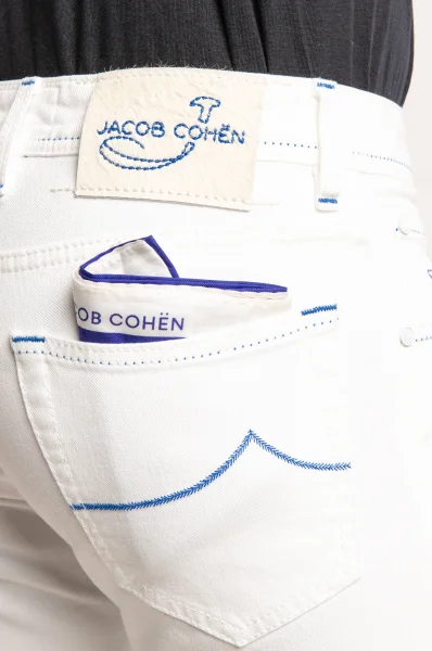 džínsy j622 | slim fit Jacob Cohen 	biela	