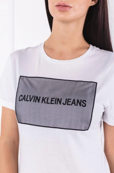 tričko institutional | slim fit CALVIN KLEIN JEANS 	biela	
