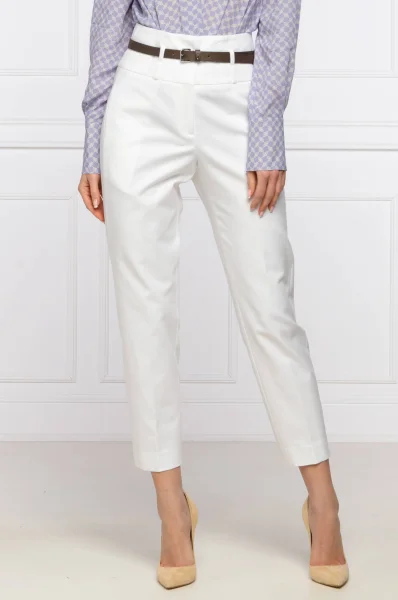 Nohavice | Tailored slim Peserico 	biela	