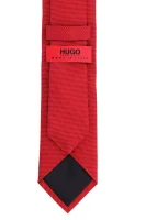 hodvábny kravata HUGO 	červená	