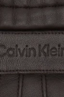 Kožené rukavice Calvin Klein 	grafitová	