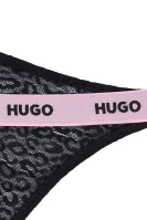 Čipkové tangá Hugo Bodywear 	čierna	