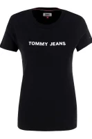 tričko | regular fit Tommy Jeans 	čierna	