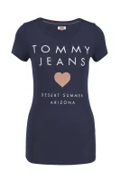 tričko tjw heart logo | slim fit Tommy Jeans 	tmavomodrá	