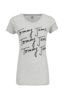 tričko clean | slim fit Tommy Jeans 	šedá	