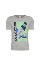 tričko | slim fit BOSS Kidswear 	sivá	