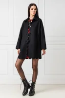 wełniany kabát | s prímesou kašmíru Red Valentino 	čierna	