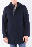 vlnený kabát 2v1 Armani Exchange 	tmavomodrá	