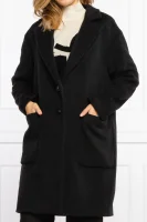 Vlnený kabát TWINSET 	čierna	