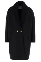 wełniany kabát Pinko 	čierna	