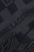 Vlnený šál Karl Lagerfeld 	tmavomodrá	
