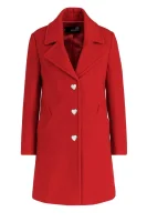 wełniany kabát Love Moschino 	červená	