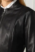 skórzana bunda sateur | regular fit BOSS BLACK 	čierna	