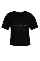 tričko teco | loose fit CALVIN KLEIN JEANS 	čierna	
